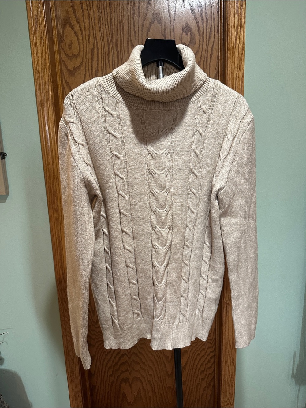 Classic Cream/Beige Turtleneck Sweater - Women's